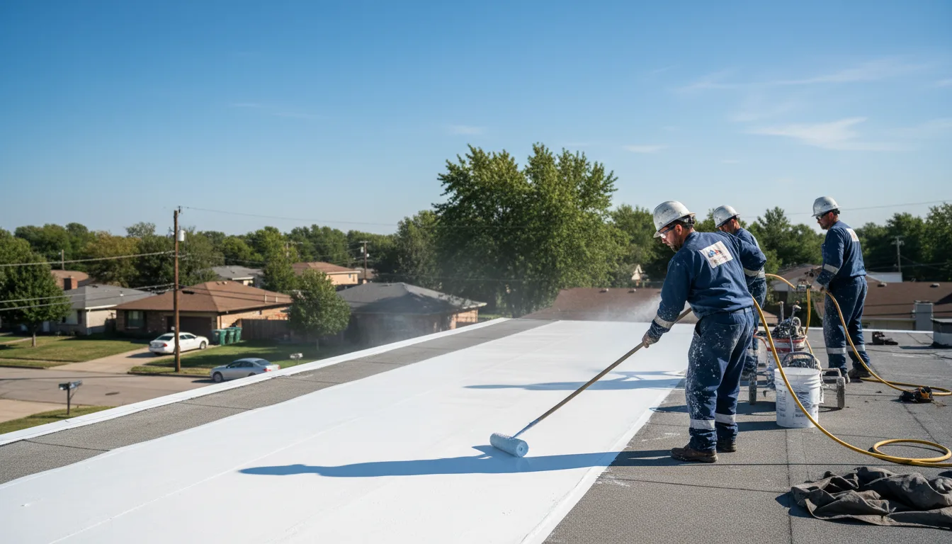 Commercial roof coating in Forestville, NY near me
